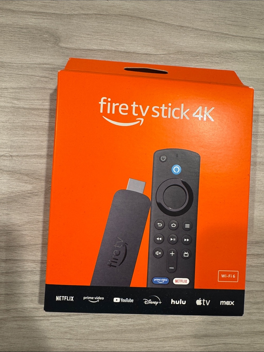 Amazon Fire TV Stick 4K – Bright Orange Retail Box